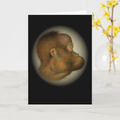 Orangutan Affengefecht Wild Regenwald Primat Apes Karte (Gelbe Blume)