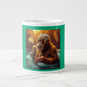 Orangutan am Pool mit Eiscreme Jumbo-Tasse