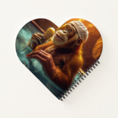 Orangutan am Pool mit Eiscreme Notizblock (Rückseite)