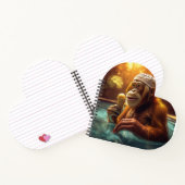 Orangutan am Pool mit Eiscreme Notizblock (Innenseite)