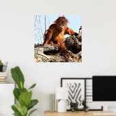 Orangutan Ape Monkey Artwork Foto Poster (Heimbüro)