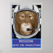 Orangutan Astronautenmission Poster (Vorne)