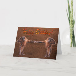 Orangutan Babies Wildlife Supporter Geburtskarte Karte
