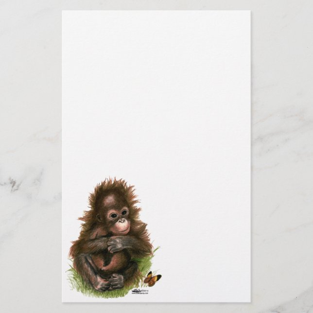 Orangutan Baby and Butterfly (Vorderseite)