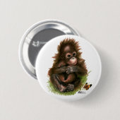 Orangutan Baby and Butterfly Button (Vorne & Hinten)