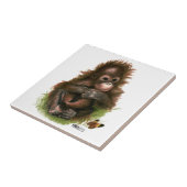 Orangutan Baby and Butterfly Fliese (Seite)