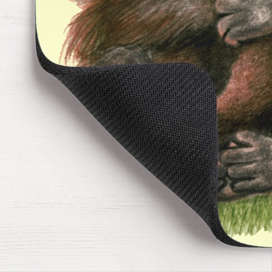 Orangutan Baby and Butterfly Mousepad (Ecke)