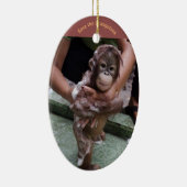 Orangutan Baby Keramik Ornament (Rechts)