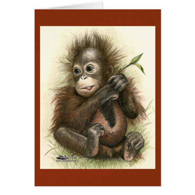 Orangutan Baby With Leaves (Vorne)