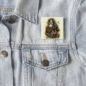 Orangutan Baby With Leaves Button (Beispiel)