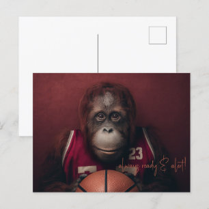 Orangutan Basketball-Spieler Postkarte