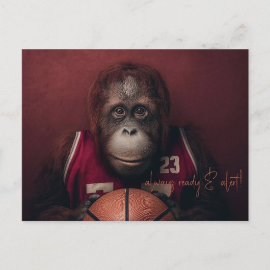 Orangutan Basketball-Spieler Postkarte (Vorderseite)