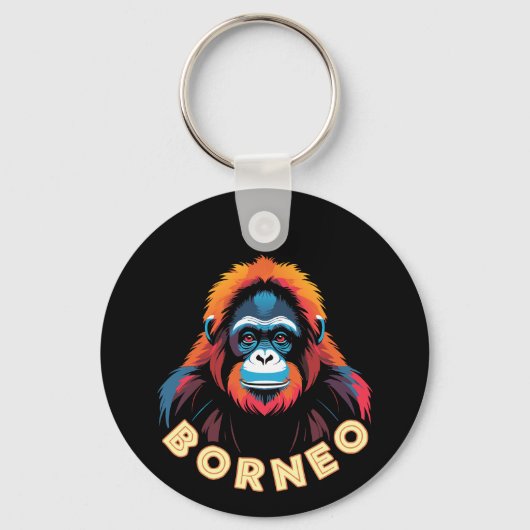 Orangutan Borneo Schlüsselanhänger (Vorderseite)