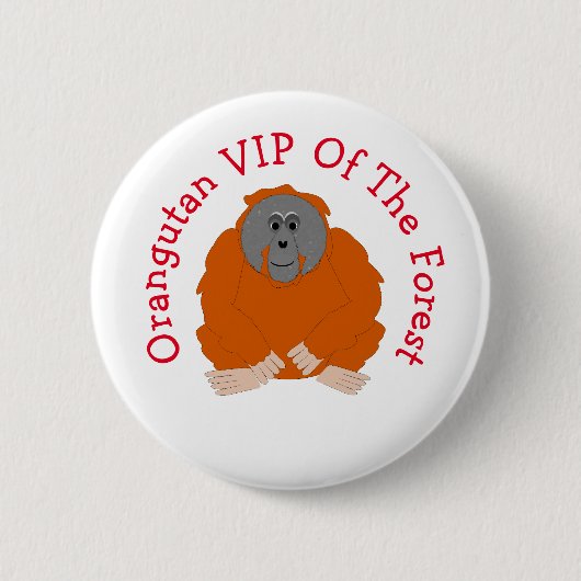 Orangutan Design Personalisiert Button (Vorderseite)