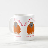 Orangutan Design Personalisiert Kaffeetasse (Vorderseite Links)