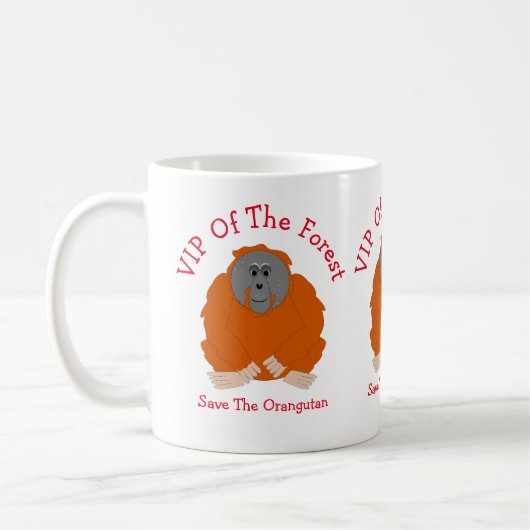 Orangutan Design Personalisiert Kaffeetasse (Links)