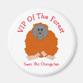 Orangutan Design Personalisiert Magnet (Vorne)