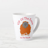 Orangutan Design Personalisiert Milchtasse (Rechte Ecke)