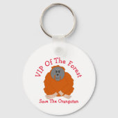 Orangutan Design Personalisiert Schlüsselanhänger (Vorderseite)
