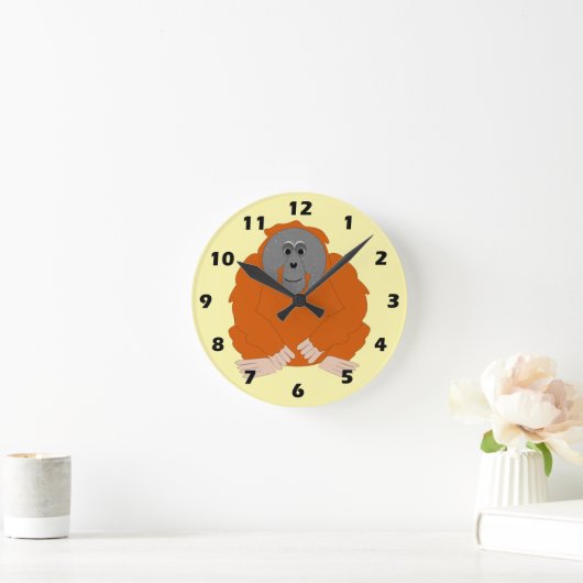 Orangutan Design Runde Wanduhr (Zuhause)