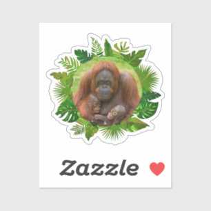 Orangutan Family Bond Aufkleber