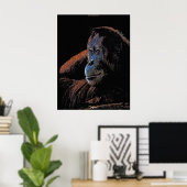 Orangutan Festival Moon and Stars Poster (Heimbüro)
