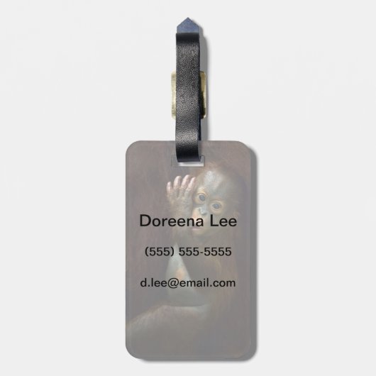 Orangutan Gepäckanhänger (Rückseite vertikal)