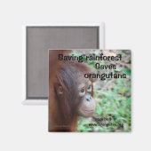Orangutan Habitat Magnet (Vorderseite/Rückseite)