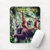 Orangutan hängt in Baum Mousepad (Mit Mouse)