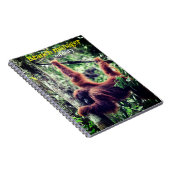 Orangutan hängt in Baum Notizblock (Rechte Seite)
