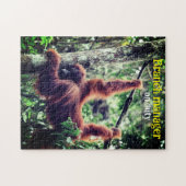 Orangutan hängt in Baum Puzzle (Horizontal)