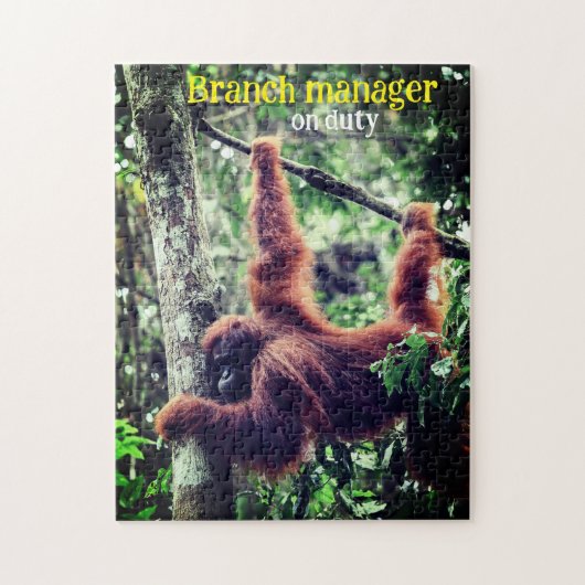 Orangutan hängt in Baum Puzzle (Vertikal)