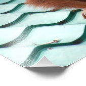 Orangutan in Sabah Borneo Dschungel Fotodruck (Ecke)