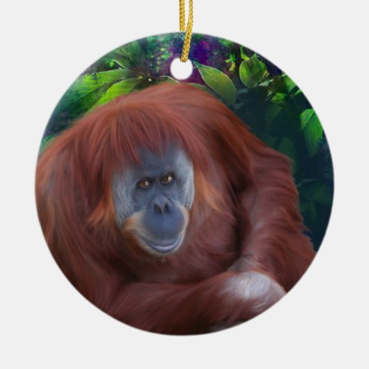 Orangutan Keramikornament (Vorne)