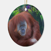 Orangutan Keramikornament (Links)