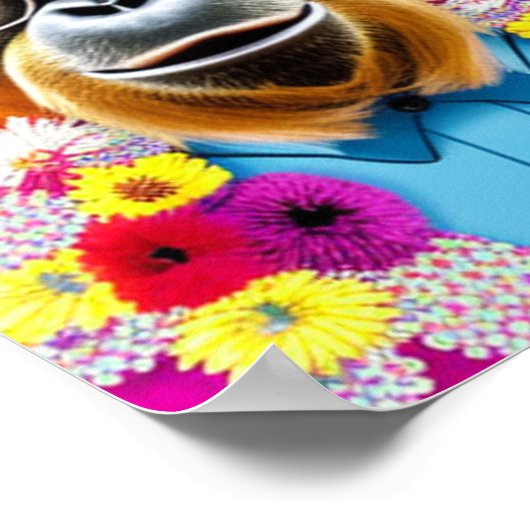 Orangutan mit Brille, druckbare Wandkunst Poster (Ecke)