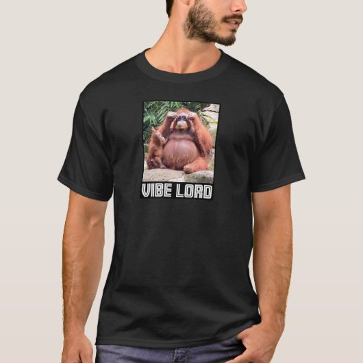Orangutan mit Sonnenbrille Vibe Meme T-Shirt (Vorderseite)