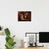 Orangutan Mother and Baby at the Zoo Poster (Heimbüro)