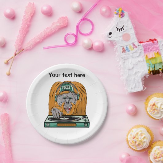 Orangutan Musik Pappteller (Party)