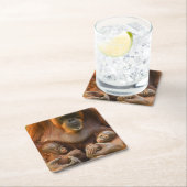 Orangutan Mutter, die zwei Säuglinge hält Rechteckiger Pappuntersetzer (Vor Ort)