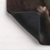 Orangutan Mutter mit Baby Mousepad (Ecke)