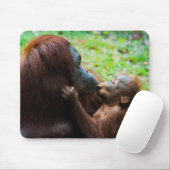Orangutan Mutter mit Baby Mousepad (Mit Mouse)