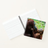 Orangutan Mutter mit Baby Notizblock (Innenseite)