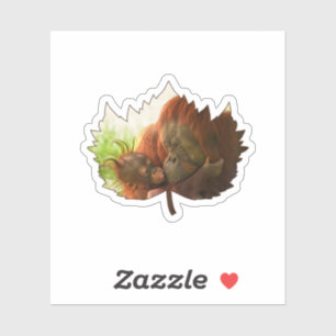 Orangutan Mutter und Baby Aufkleber