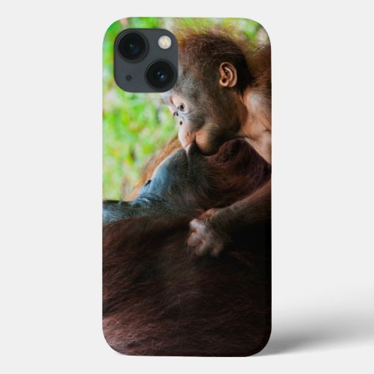 Orangutan Mutter und Kind Case-Mate iPhone Hülle (Rückseite)