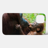 Orangutan Mutter und Kind Case-Mate iPhone Hülle (Rückseite (Horizontal))