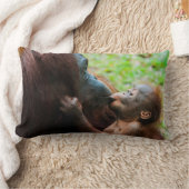 Orangutan Mutter und Kind Lendenkissen (Decke)