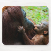Orangutan Mutter und Kind Mousepad (Vorne)