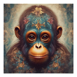 Orangutan no 2 Glossy Poster