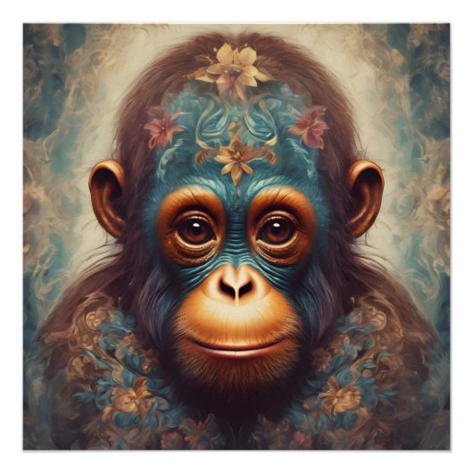 Orangutan no 2 Glossy Poster (Vorderseite)